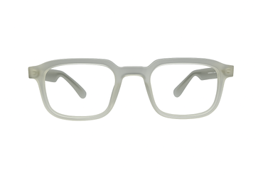 Frosted White Rectangular Frame Blue Light Glasses