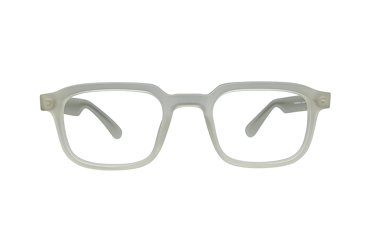 Frosted White Rectangular Frame Blue Light Glasses
